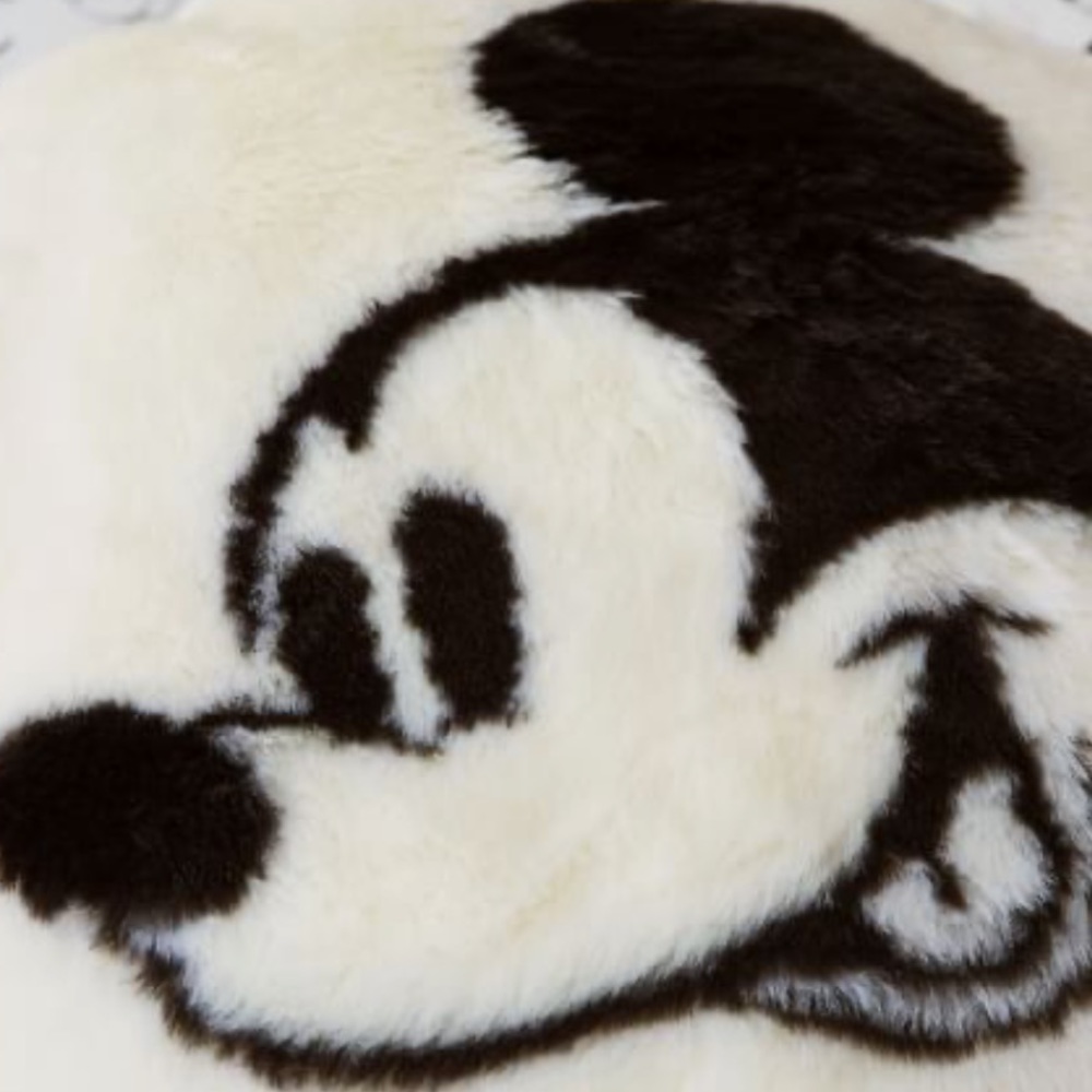Pottery Barn Disneys Mickey Mouse Cozy Fur Pillow New With Tags 🎁 - Picture 3 of 4